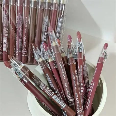 Flormar Lip Pencils Set with Nude and Dark Lip Pencils for Smooth, Long Lasting Lip Lining & Definition”