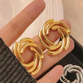Spiral circle, twist or quad infinity loop earrings