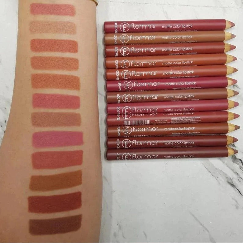 Flormar Lip Pencils Set with Nude and Dark Lip Pencils for Smooth, Long Lasting Lip Lining & Definition”