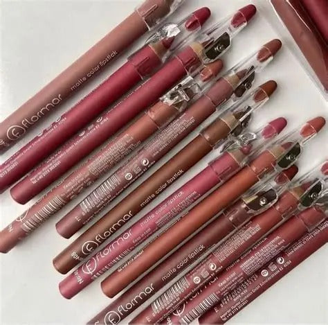 Flormar Lip Pencils Set with Nude and Dark Lip Pencils for Smooth, Long Lasting Lip Lining & Definition”