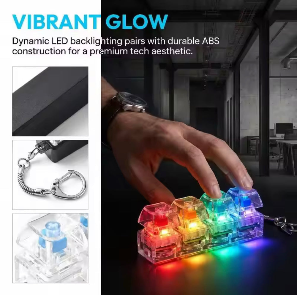 4-Key Mechanical Keyboard Fidget Keychain-Each