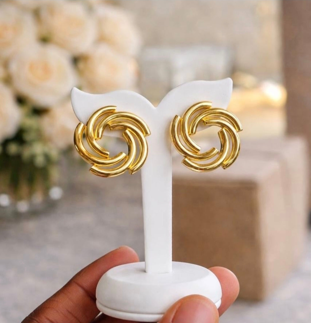 Spiral circle, twist or quad infinity loop earrings