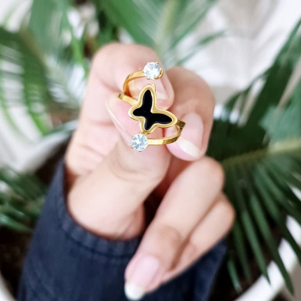 Beautiful Butterfly Stone Ring