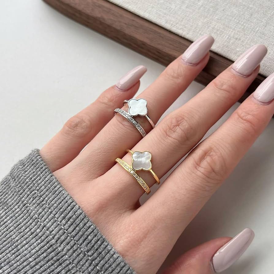 Elegent Double liyer Stone Ring