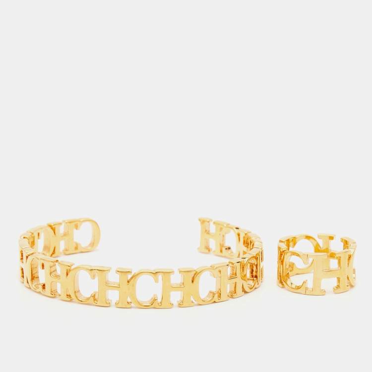 CH Carolina Herrera CHic Cuff Bracelet Ring Combo