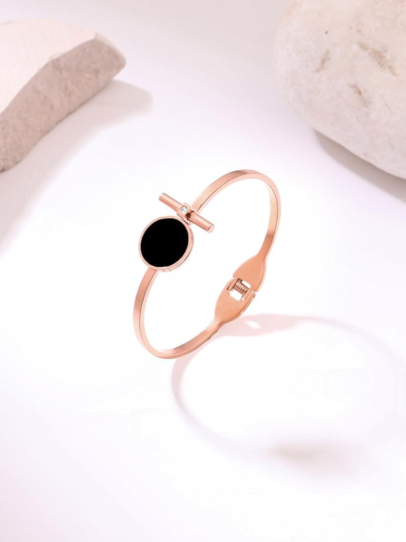 Beautiful Black Gold Lock Bracelet